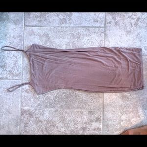 Tan Naked Wardrobe mini dress